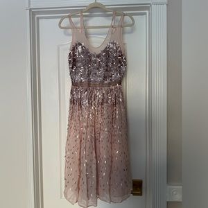 French Connection strappy midi dress with sequins